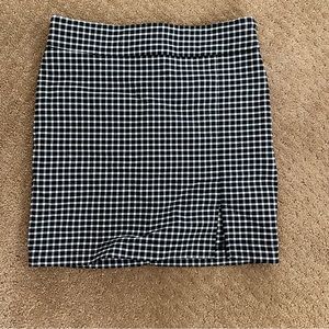 Checker print skirt